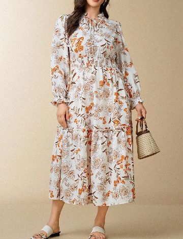Rochie medie SHEIN CURVE, floral print