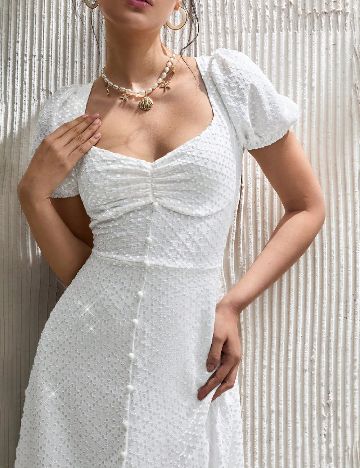 Rochie medie SHEIN, alb