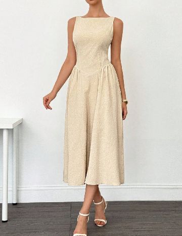 Rochie medie SHEIN, crem