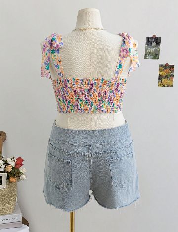 Top SHEIN CURVE, floral print
