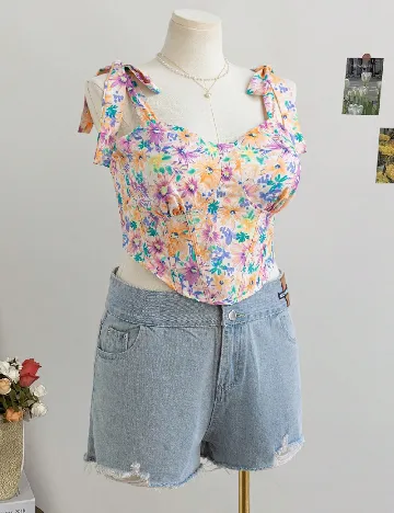 Top SHEIN CURVE, floral print