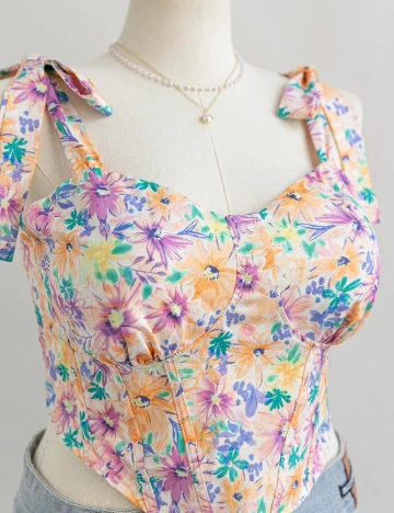 Top SHEIN CURVE, floral print
