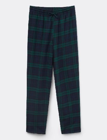 Pantaloni de pijama Tezenis, verde/bleumarin