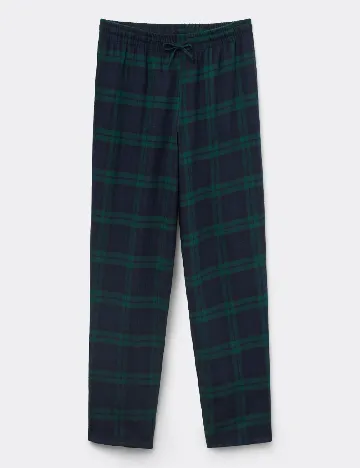 Pantaloni de pijama Tezenis, verde/bleumarin