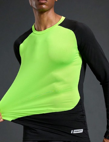 Bluza SHEIN, verde neon/negru