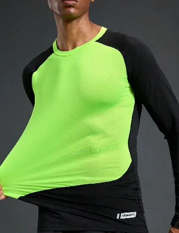 Bluza SHEIN, verde neon/negru