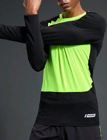 Bluza SHEIN, verde neon/negru