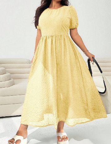 Rochie lunga SHEIN CURVE, galben