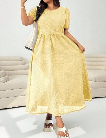 Rochie lunga SHEIN CURVE, galben