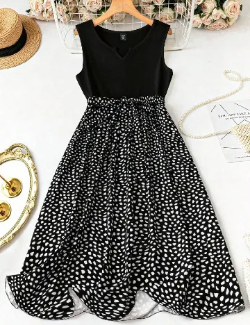 Rochie scurta SHEIN CURVE, negru/alb