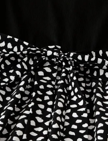 Rochie scurta SHEIN CURVE, negru/alb