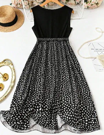 Rochie scurta SHEIN CURVE, negru/alb