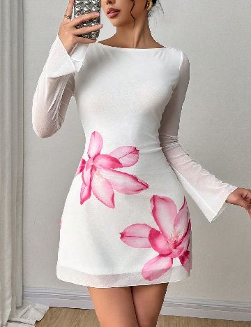 Rochie scurta SHEIN, alb