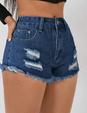 Pantaloni scurti SHEIN, albastru