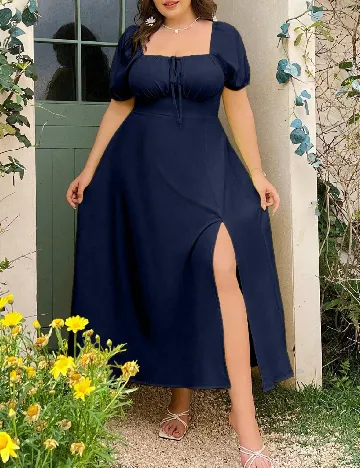Rochie lunga SHEIN CURVE, bleumarin