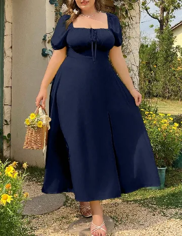 Rochie lunga SHEIN CURVE, bleumarin