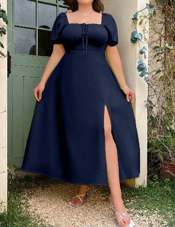 Rochie lunga SHEIN CURVE, bleumarin