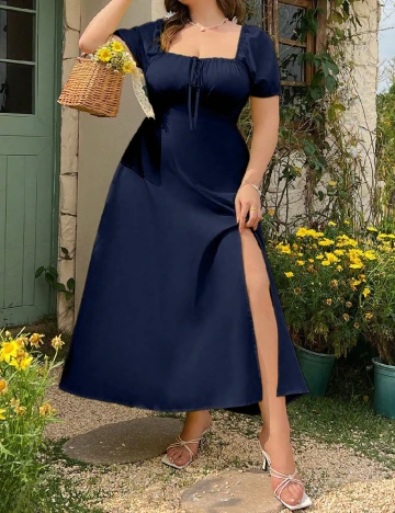 Rochie lunga SHEIN CURVE, bleumarin