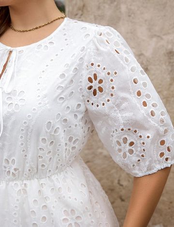 Rochie scurta Emery Rose Curve, alb