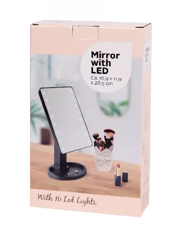 Oglinda cu LED ACTION, negru