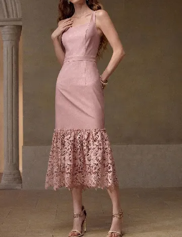 Rochie medie MOTF, roz