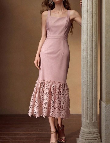 Rochie medie MOTF, roz