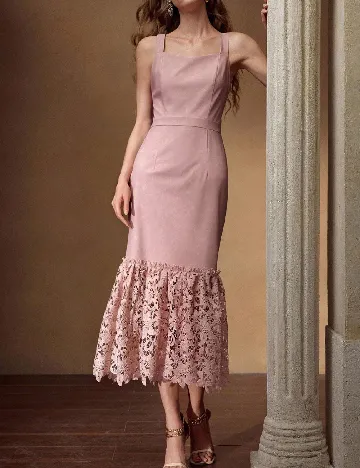 Rochie medie MOTF, roz