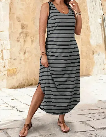 Rochie medie SHEIN CURVE, gri