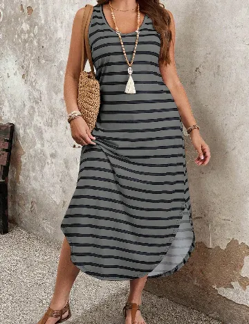 Rochie medie SHEIN CURVE, gri