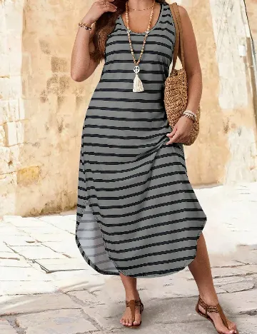 Rochie medie SHEIN CURVE, gri