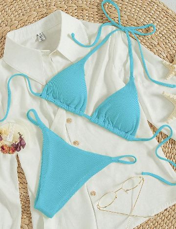 Costum de baie SHEIN, albastru