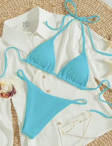 Costum de baie SHEIN, albastru