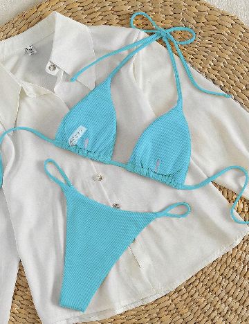 Costum de baie SHEIN, albastru