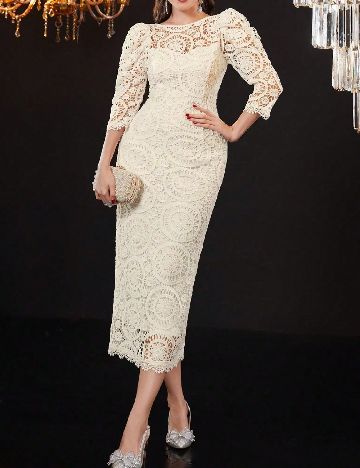 Rochie medie SHEIN, crem