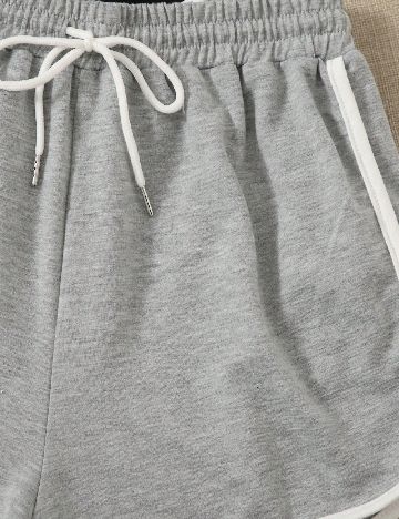 Set Pantaloni scurti 2 perechi SHEIN CURVE, gri/negru