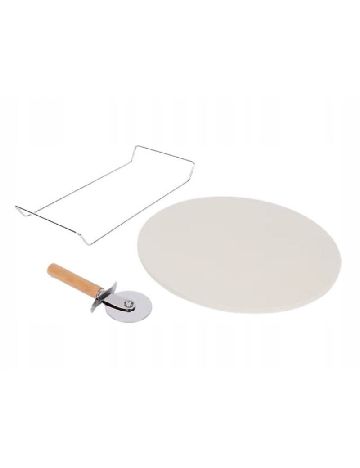 Tava din piatra pentru pizza ACTION, ecru