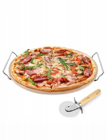 Tava din piatra pentru pizza ACTION, ecru