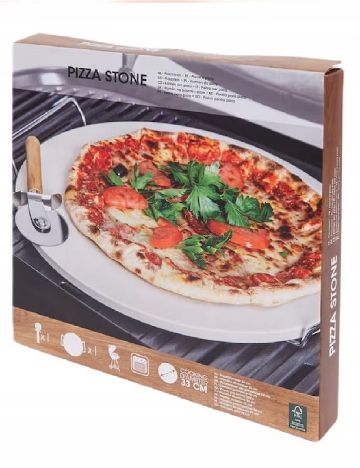 Tava din piatra pentru pizza ACTION, ecru