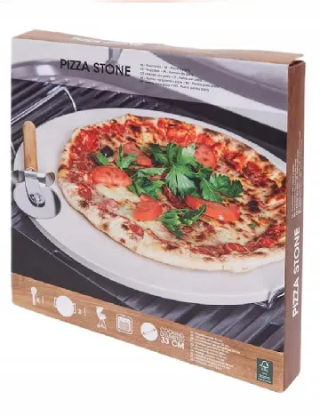 Tava din piatra pentru pizza ACTION, ecru
