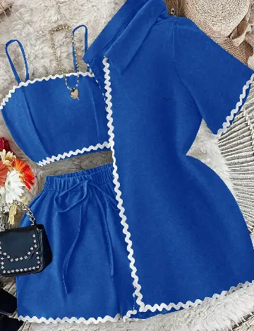 Compleu SHEIN CURVE, albastru