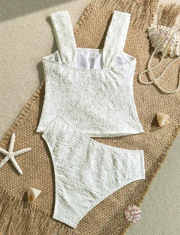 Costum de baie SHEIN, alb