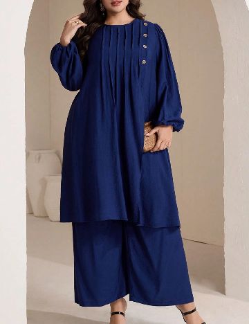 Compleu SHEIN CURVE, albastru