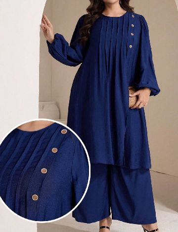 Compleu SHEIN CURVE, albastru