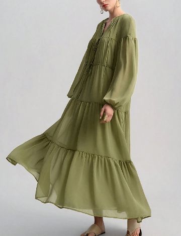 Rochie lunga SHEIN, verde