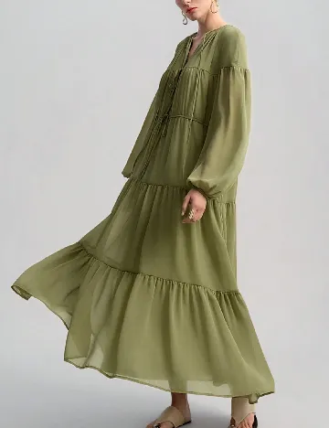 Rochie lunga SHEIN, verde