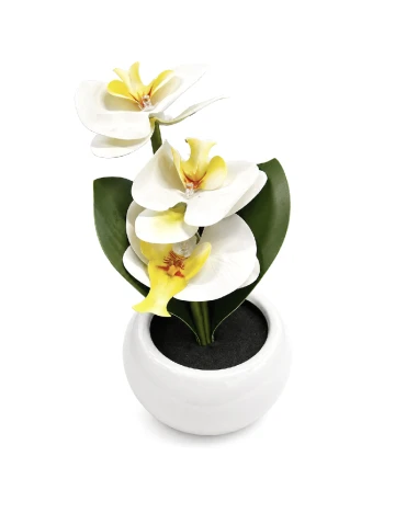 Floare artificiala cu LED ACTION, alb