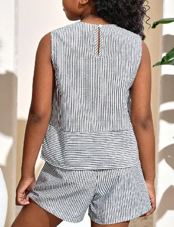 Compleu Shein Kids, bleumarin/alb