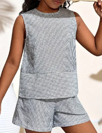 Compleu Shein Kids, bleumarin/alb