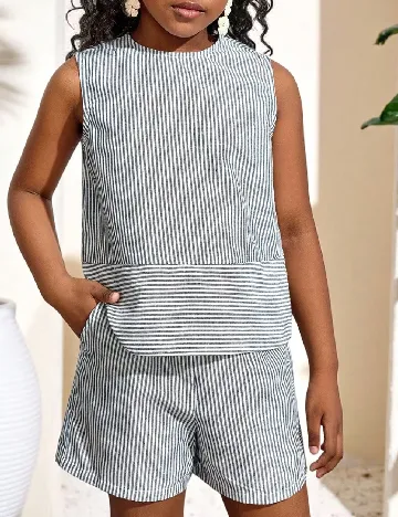 Compleu Shein Kids, bleumarin/alb