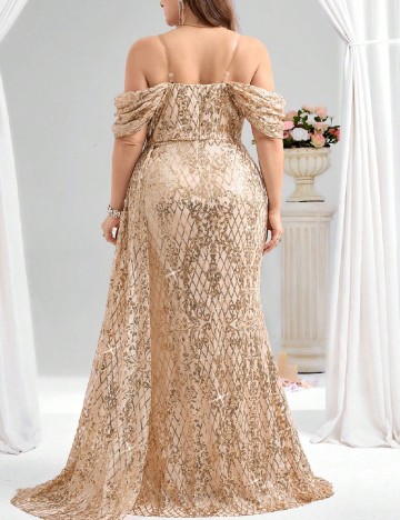 Rochie lunga SHEIN CURVE, crem